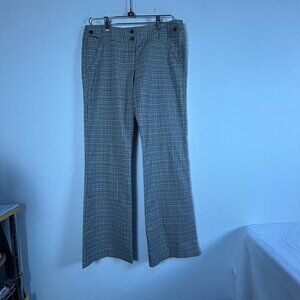 Tracy Evans Limited Womens Straight Leg Plaid Pants Size 11 Gray Stretch Casual